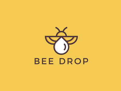 Bee Drop Logo Design branding graphic design illustration logo vector