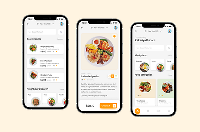 Food Order App app courier delivery app delivery service details food fast food food app food delivery app kitchen map mobile app mobile app design order order food product design restaurant restaurant menu shop ui uiux