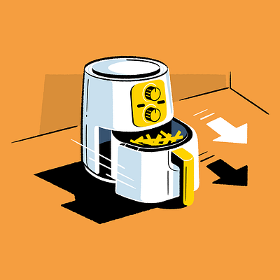 Air fryer types explained (Which? Magazine) air fryer icon illustration