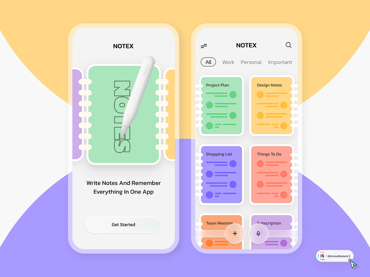 Notes App Design By Innovationsync On Dribbble
