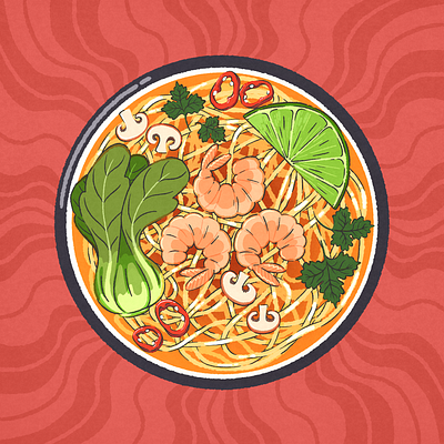 Pho-Sho! editorial food illustration illustrator pho
