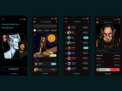 #NFT #MARKET #ART #UI #UX #DESIGNER #APP app marcet nft onlan ui ux