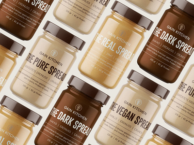 Gain Kitchen // Logo & Packaging adobe illustrator adobe photoshop brand design brand identity branding design graphic design icon identity illustration label label design logo mockup packaging peanut butter typography ui vector visual identity