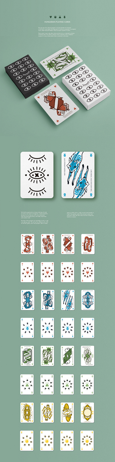 Hungarian playing card deck card design cards deck design graphic design illustration playingcards