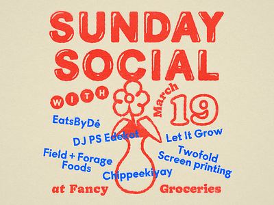 Spring Sunday Social branding flower identity lineup social spring sunday typography