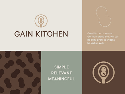 Gain Kitchen // Logo & Packaging adobe illustrator brand brand identity branding color palette design graphic design icon identity illustration label logo logotype mark packaging pattern peanut butter ui vector visual identity