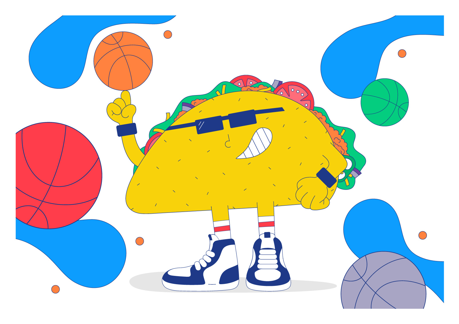 y tacos basketball by Erin on Dribbble