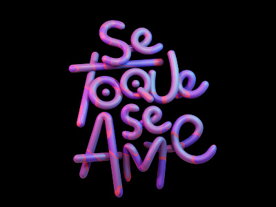 Se Toque Se Ame - Campanha Outubro Rosa 3d graphic design letter lettering type