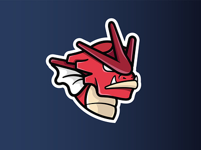 Shiny Gyrados character design dragon fan art graphic design gyarados illustration logo mascot pokemon sea serpent shiny