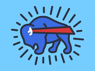 Pop Mafia Buffalo bills bills mafia buffalo design football illustration josh allen keith haring logo national football league nfl pop art sports stefon diggs vector