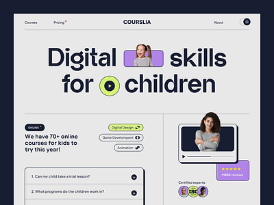 Courslia Website design interface product service startup ui ux web website