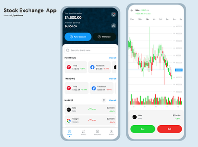 Stock Exchange Mobile App banks design exchange fintech money stock stockexchange stockmarket trade ui ux