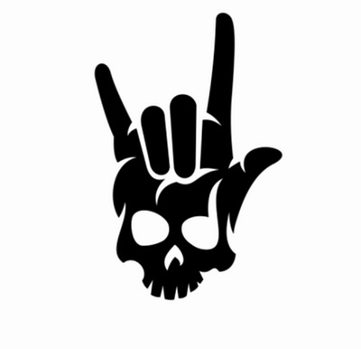 Sign language skull hand design hardwork illustration new