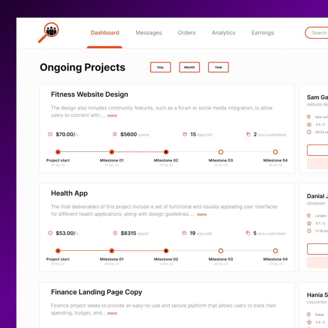job client project portal UI design figma by Hafsa salman l UI designer ...