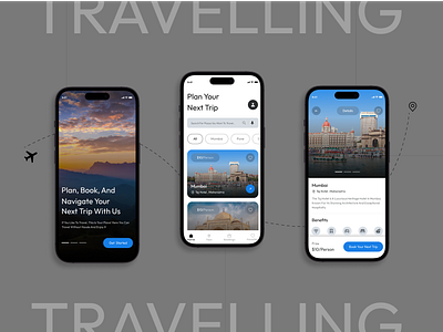Travel Agency App app app design design flat icon minimal typography ui ux