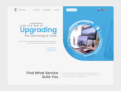 Persia Tech - Landing Page Design branding design typography ui ux