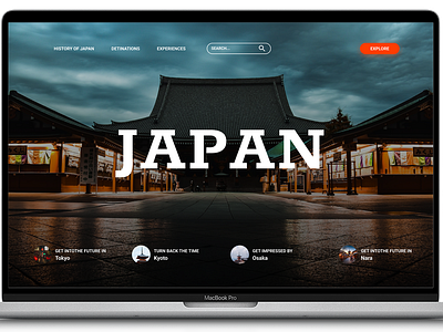Tourism Website Ui Design design figma japan mehrabbozorgi tourism website ui uidesign uiux