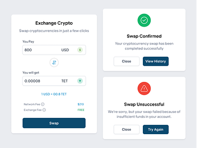 Crypto Swap Modals & Components crypto defi design figma swap trade ui web3