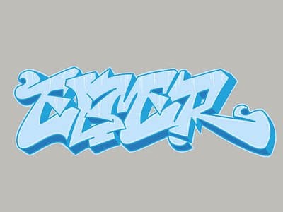 Elmer graffiti - Straight letter design graffiti illustration typography