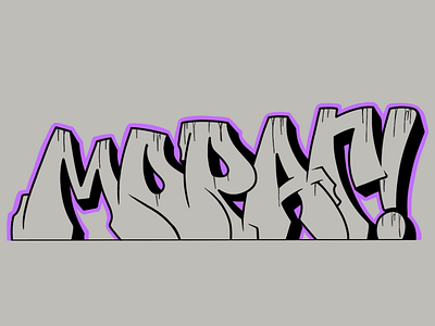 Mopar graffiti - Straight letter design graffiti illustration typography