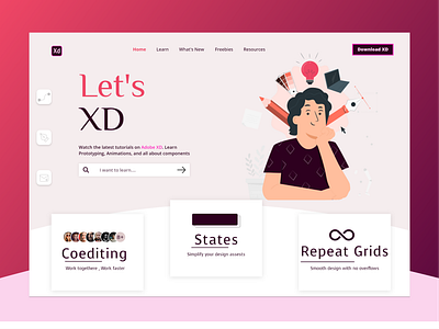 Adobe Xd Clean Modern Minimalist Website adobe xd landing page adobe xd website design clean minimalist website figma adobe xd ui ux modern website ui ux template mockup design