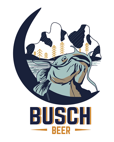 Busch Beer concept logo design graphic design illustration logo vector