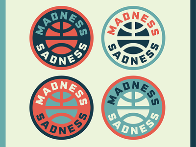 March Madness Sadness badge basketball hoops logo march march madness retro sports sports design thick lines
