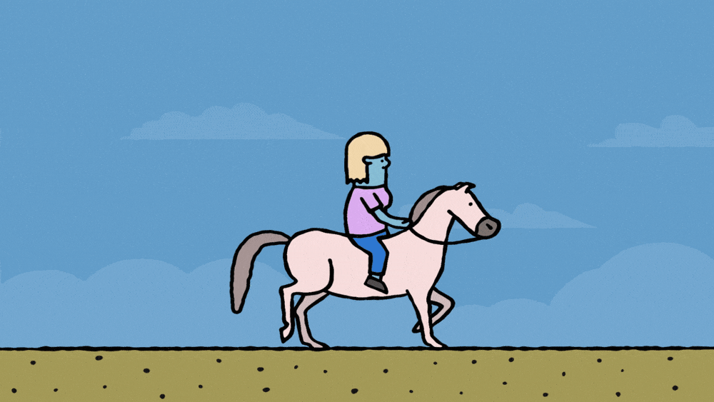 Horsey loop 2d 2danimation after effects illustration looping animation