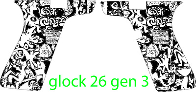 GLOCK 26 GEN 3 SVG FILE FOR LASER ENGRAVING