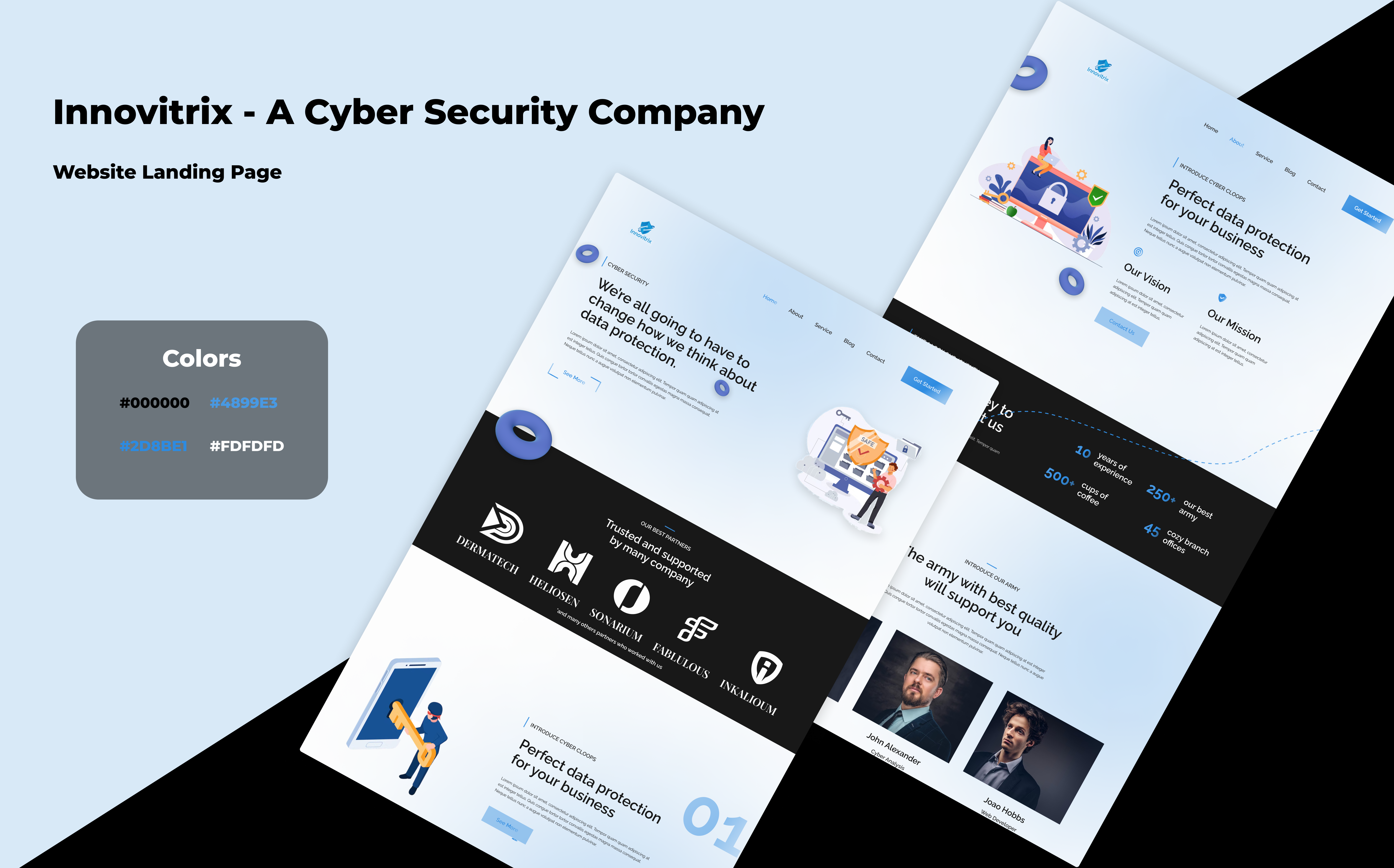 Cyber Security Website landing page cybersecurity design internet security landing page design ui ux website design