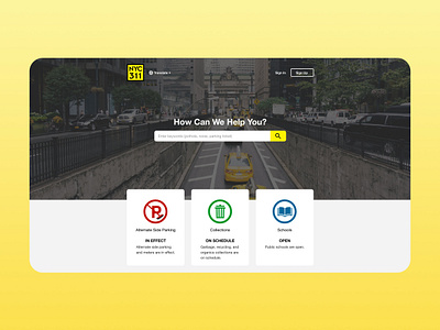 NYC311 figma graphic design landing page new york city nyc nyc311 ui ux web design website xd