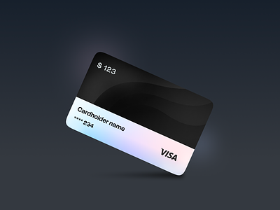Credit card bank card credit fintech platinum skeuomorphism ui