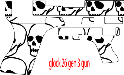 GLOCK 26 GEN 3 SVG FILE FOR ENGRAVING