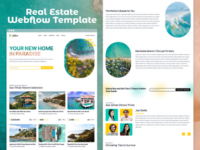 Galera - Real Estate Webflow Template app design graphic design portfolio real estate ui ux web