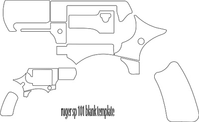 RUGER SP101 BLANK Template SVG FILE FOR ENGRAVING