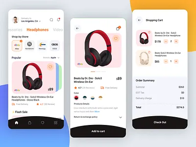 Smart Shopping Mobile App android apps clean design ecommerce graphic design ios apps mobile apps shoping apps ui ui mobile apps ux