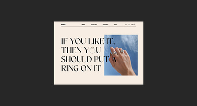RINGS. - Jewellery website design branding design fashion graphic design jewellery ring rings typography ui uiux ux website website design