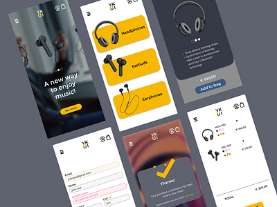 Yuki Headphones | UI design concept design design concept figma ui ux