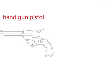 HAND GUN PISTOL SVG FILE FOR ENGRAVING