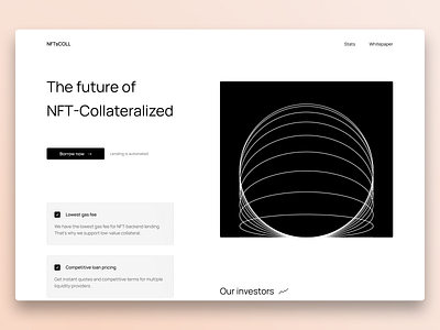 Web site design: NFTsCOLL Landing Page bitcoin crypto design figma landing page nfts solana ui