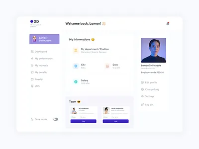 HR management platform | Dashboard dashboard design typography ui user interface web design