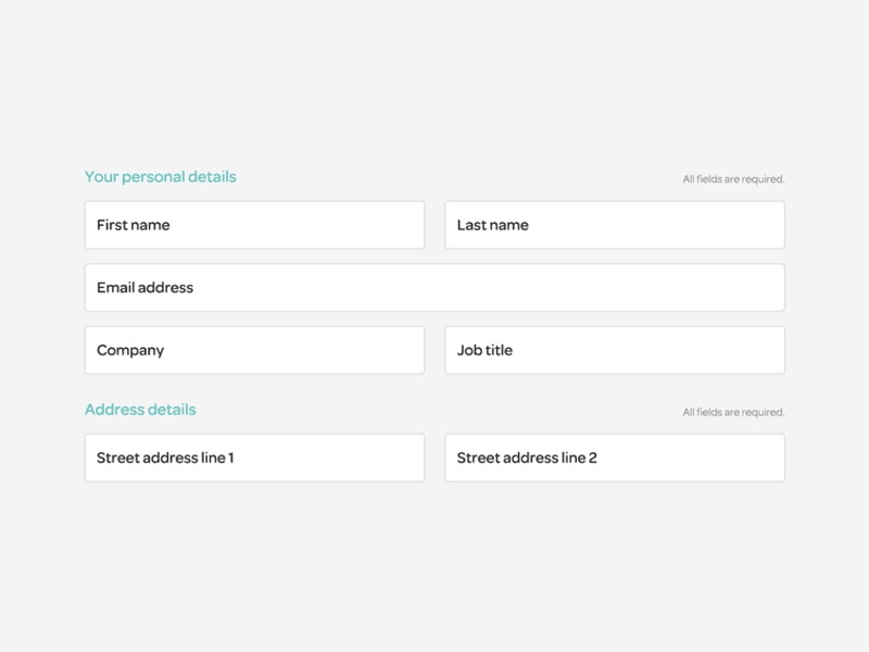 Turley Form Design design form ui ux