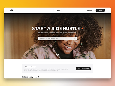 Web site design: Baanmetcao Landing Page design figma job job listing jobs landing page ui ux