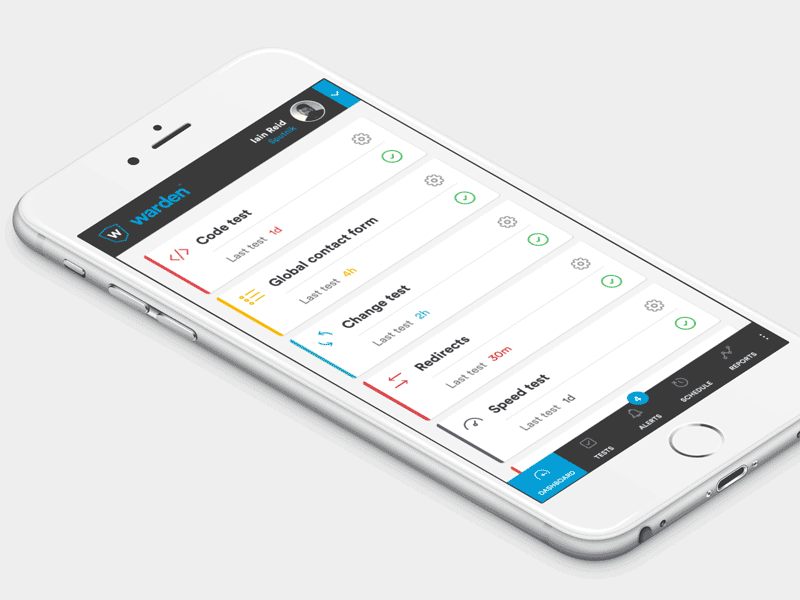 Warden UI app design ui ux