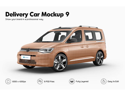 Volkswagen Caddy Mockup advertising campaign auto caddy car mockup mockupix stickers template vehicle mockup vehicle wrap volkswagen wrapping