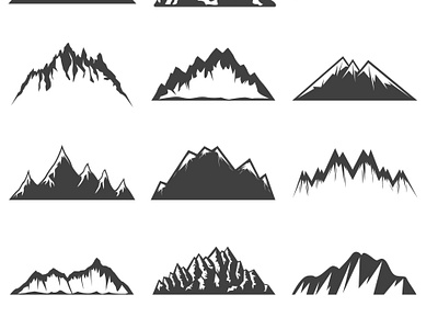 mountain branding design typography vector