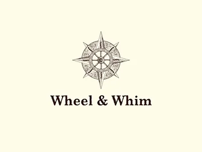 Wheel & Whim branding compass graphic design handdrawn handdrawnlogo illustration illustration art ink logo logoconcept logodesigner logopassion logos retro vector vintage vintagedesign vintagelogo wheel whim