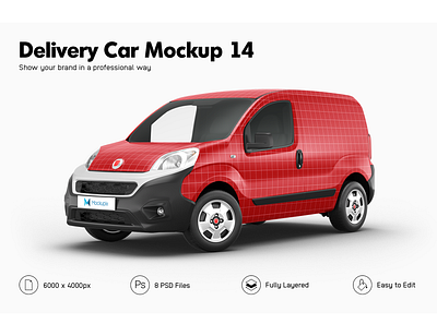 Fiat Fiorino Mockup advertising campaign auto car mockup fiat mockup stickers template vehicle mockup vehicle wrap wrapping