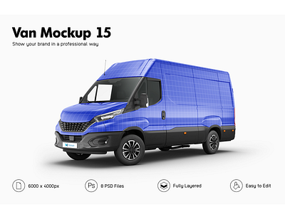 Iveco Daily Mockup 3d advertising campaign auto iveco iveco daily mockup stickers template van mockup vehicle mockup vehicle wrap wrapping