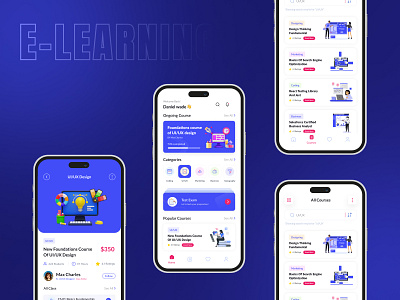 E-Learning App Design app design elearning elearningapp mobile ui website